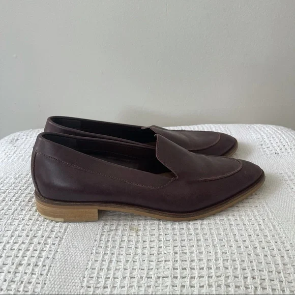EVERLANE | Burgundy Leather Modern Loafers Sz 7 - Picture 3 of 5